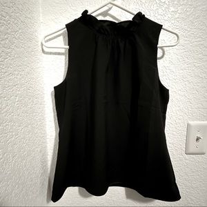 J. Crew Factory Ruffle Neck Sleeveless Top